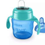 PHILIPS AVENT mācību krūzīte ar rokturiem,zaļa EASY SIP 6m+,200ml, 1 gab.