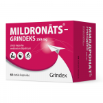 MILDRONĀTS-GRINDEKS 250 mg cietās kapsulas, N60