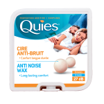 QUIES vaska un kokvilnas aizsargājoši ausu aizbāžņi, 16 gab.