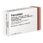 FERCELAN 202,8 mg/0,8 mg/100 mg cietās kapsulas, N30