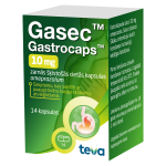 GASEC GASTROCAPS 10 mg zarnās šķīstošās cietās kapsulas, N14