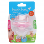 BRUSH BABY priekšējo zobu/smaganu knupītis rozā, 1 gab.