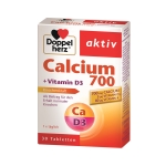 DOPPELHERZ aktiv Calcium 700 + Vitamin D3, 30 tabletes